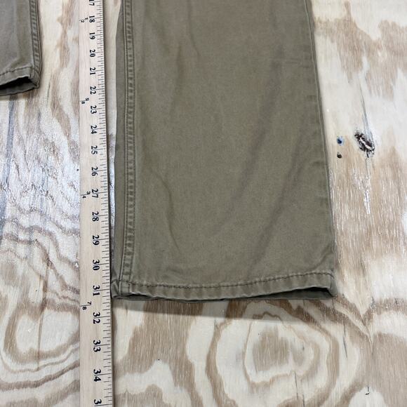 Levis 514 Jeans Mens 38X32 (36X31) Khaki Tan Straight Leg 100% Cotton Chino - Picture 8 of 13